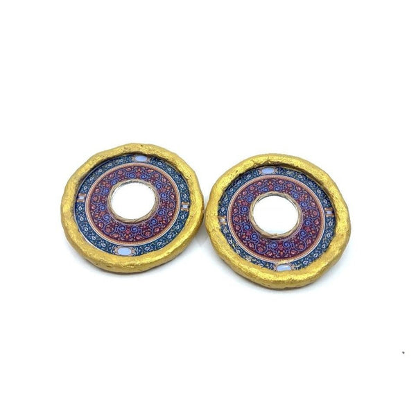Gonbad Paper Mache Earrings