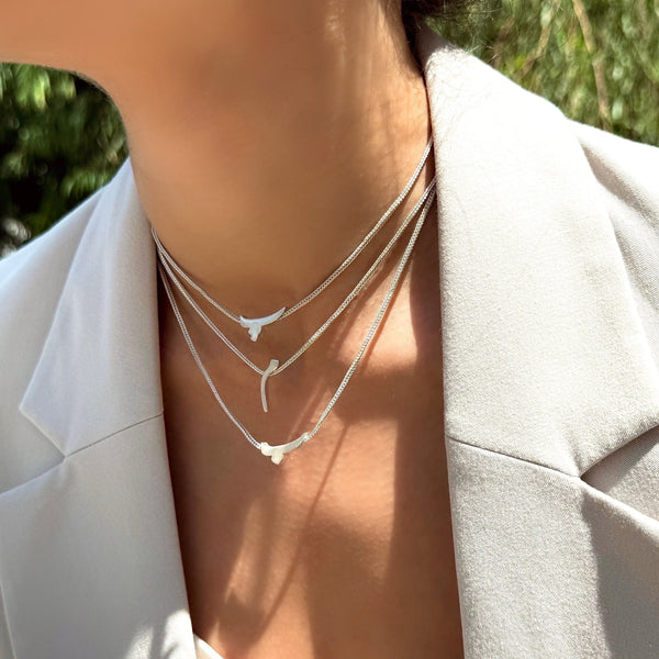 Farsi Letter Silver Necklaces