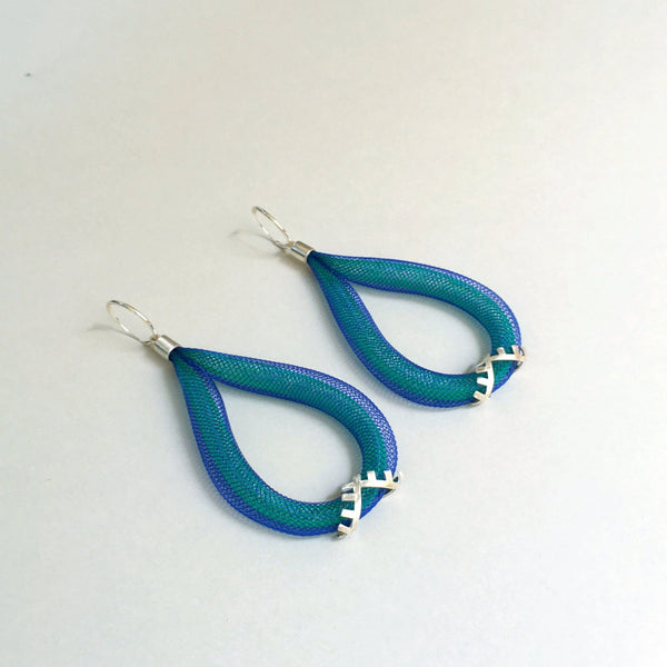 Mesh Silver Earrings