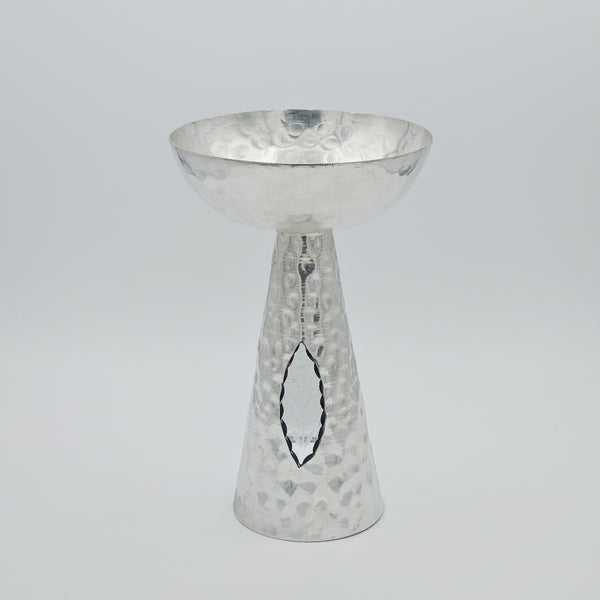 Footed Copper Bowl with Etched Mirror