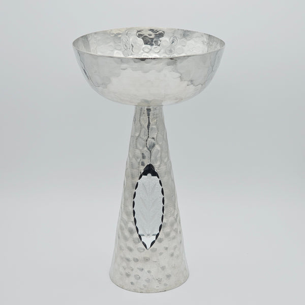 Footed Copper Bowl with Etched Mirror