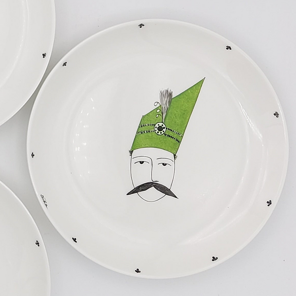 Hand Painted Qajar Couples Appetizer plates