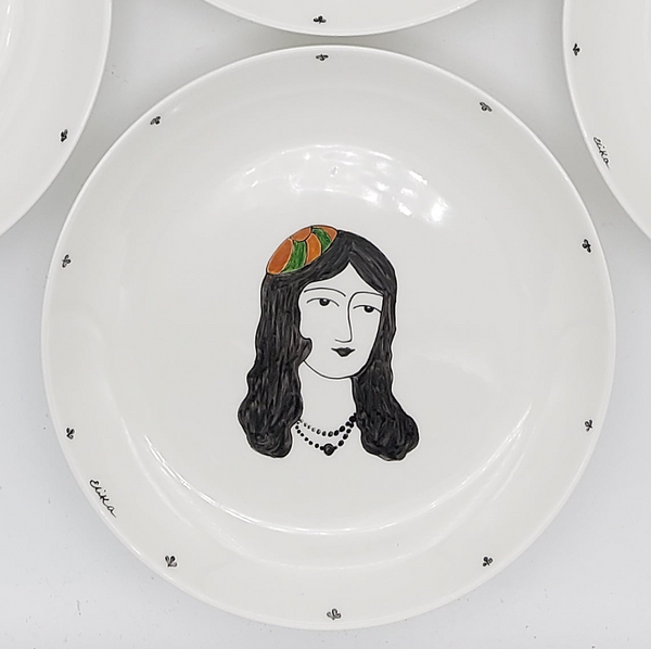 Hand Painted Qajar Couples Appetizer plates