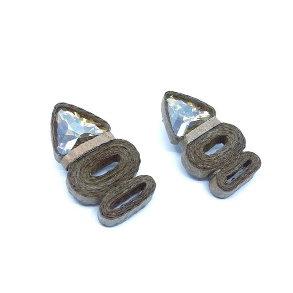 Golden Arrow Paper Mache Earrings