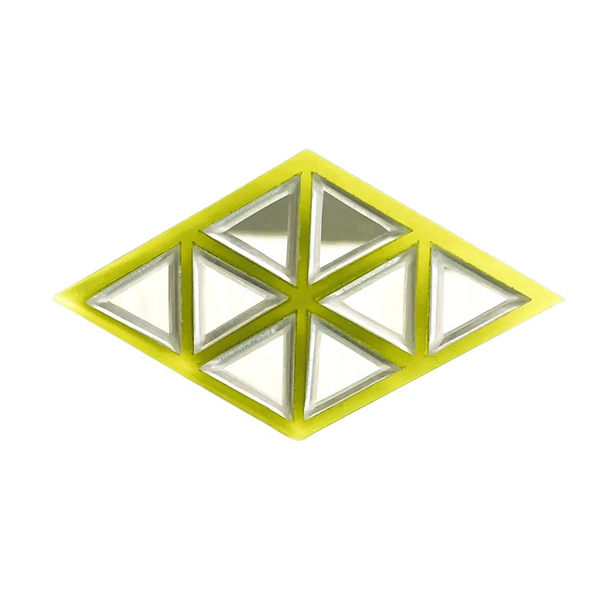 Diamond S Mirror Brooch