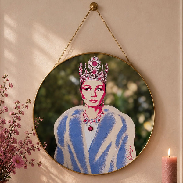 Shahbanoo Farah Diba Round Wall Mirror