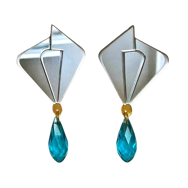 Lily Crystal Blue Earrings