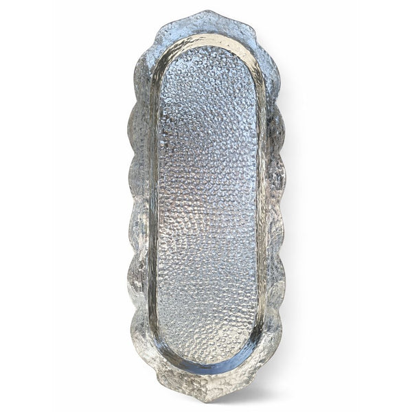 Copper Serving Tray with Wavy Rim