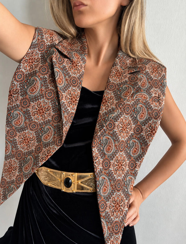 Paisley Collar Vest