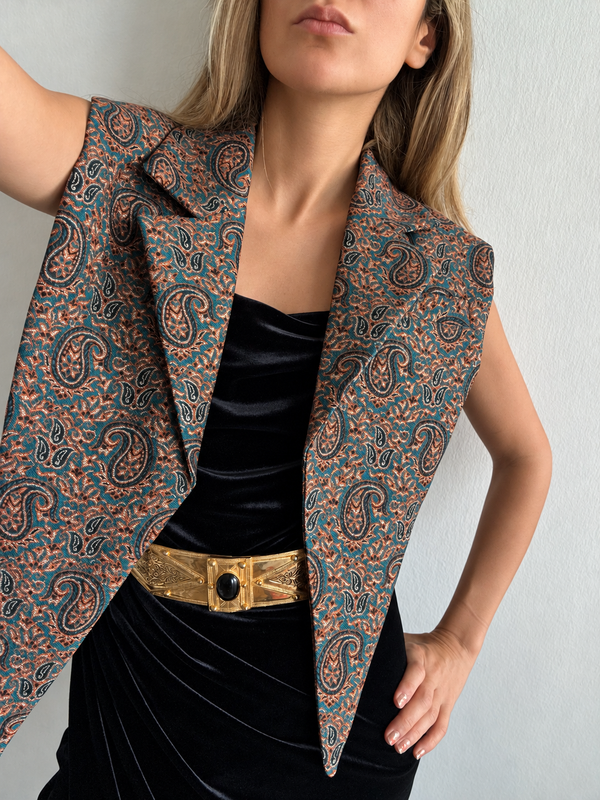 Paisley Collar Vest
