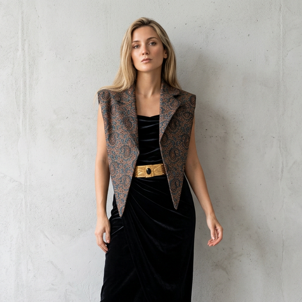 Paisley Collar Vest