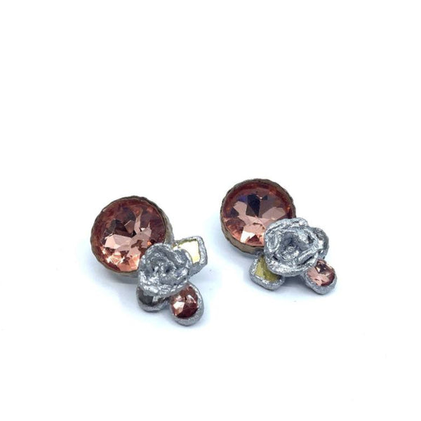 Sunrise Rounded Paper Mache Earrings