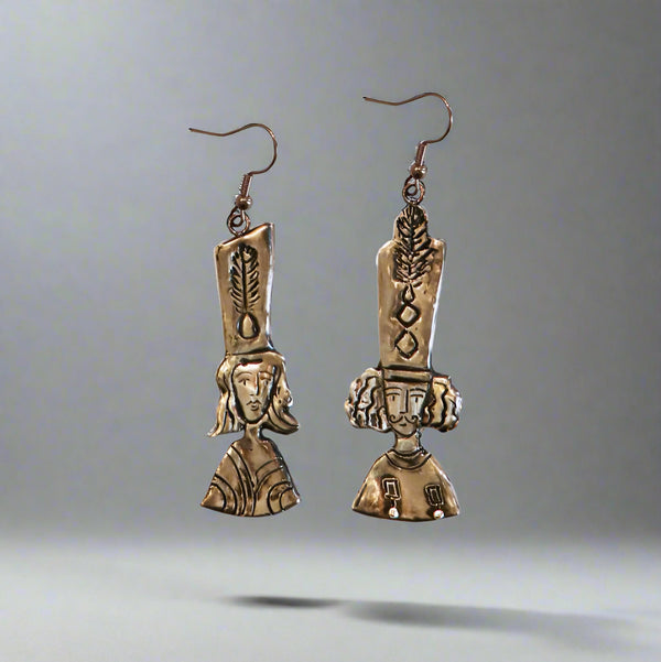 Malek o Shoara Bronze Earrings