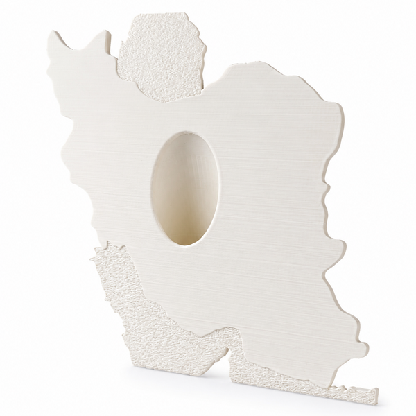 3D Printed Iran Map Vase