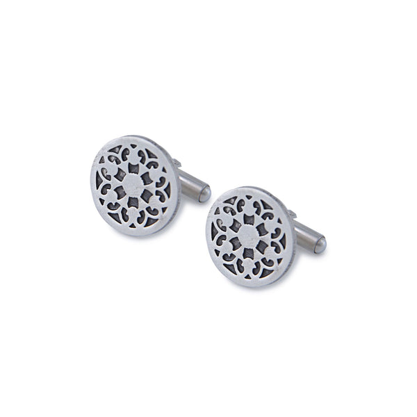 Persian Pattern Silver Cufflinks