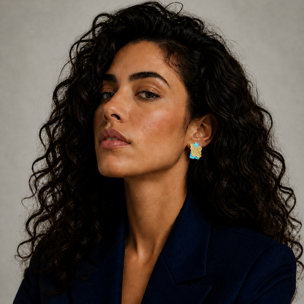 Asymmetrical Vatanam Brass Earrings