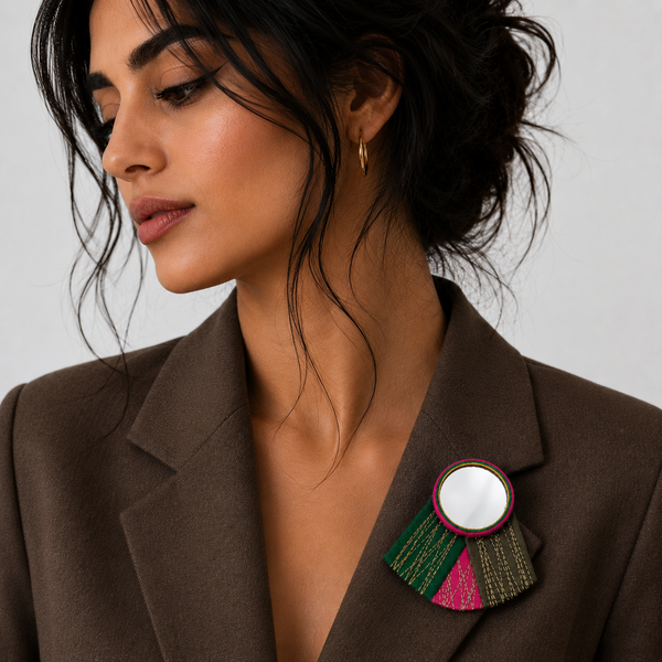 Round Masouleh Brooch