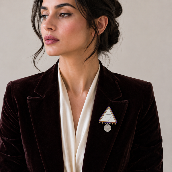 Triangle Mirror Brooch