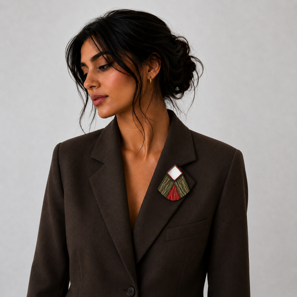 Diamond Masouleh Brooch