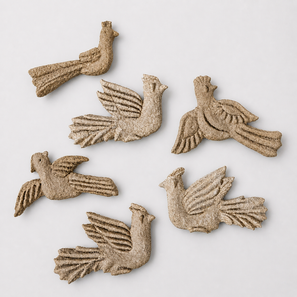 Handcrafted Papier-Mâché Bird Wall Art