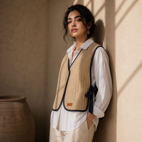 Botteh Reversable Qalamkari Quilted Vest