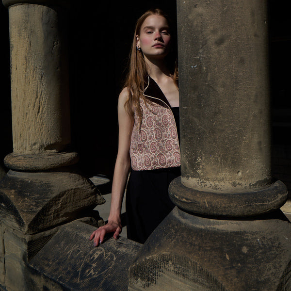 Black Velvet Collar Khatoon Vest