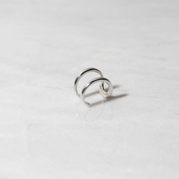 Two Row Silver Ear Cuff