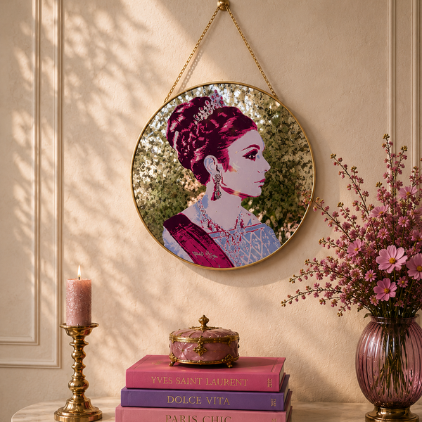 Shahbanoo Farah Diba Round Wall Mirror