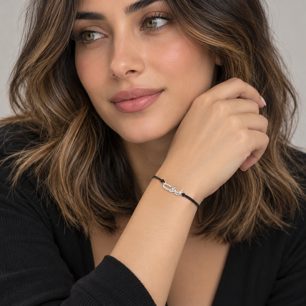 Silver Iran Calligraphy Adjustable Bracelet