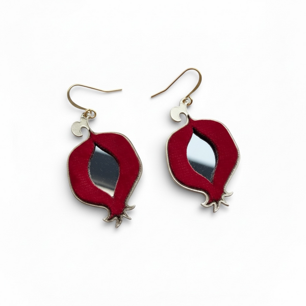 Anar Ayneii Velvet & Mirror Earrings