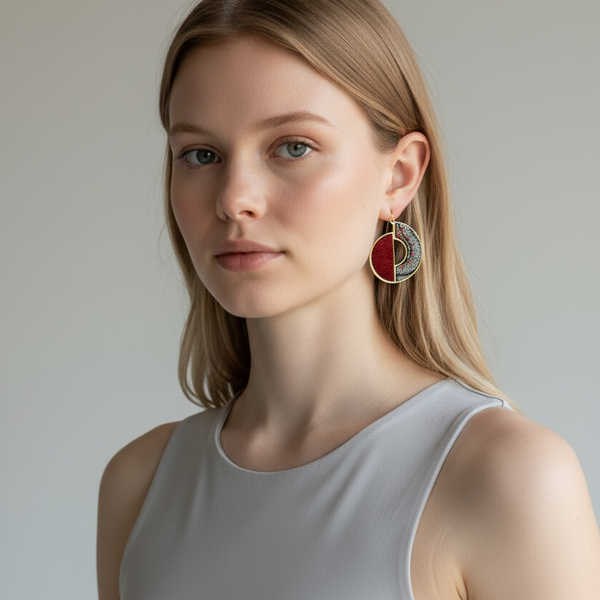 Khatoon Termeh & Velvet Earrings