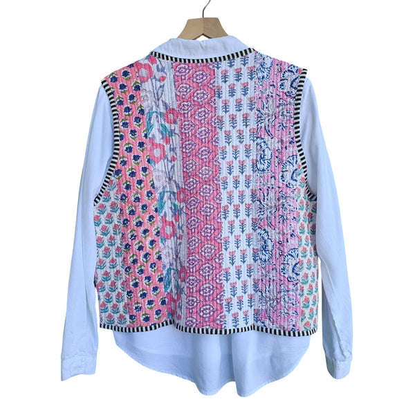 Pink Pattern Quilted Vest