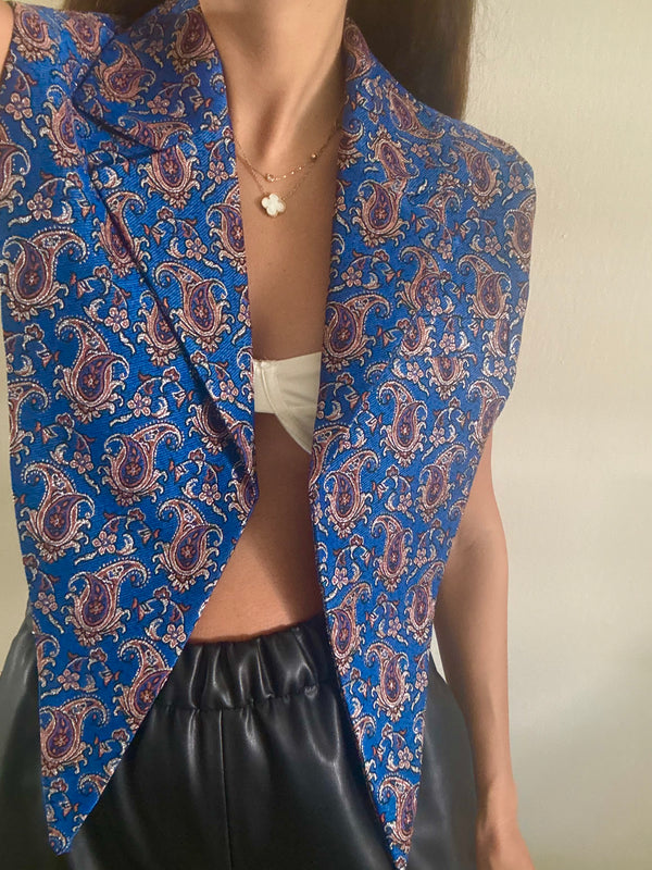 Paisley Blooms Collar Vest