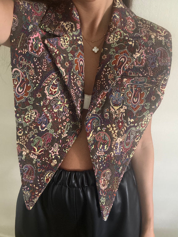 Paisley Blooms Collar Vest
