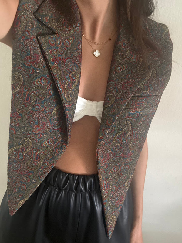 Paisley Blooms Collar Vest