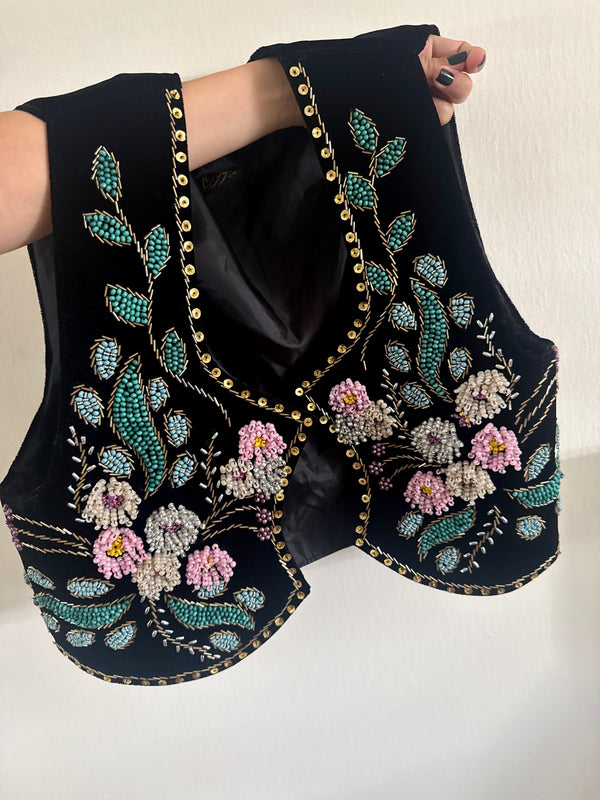 Spring of Abundance Hand Beaded Vest