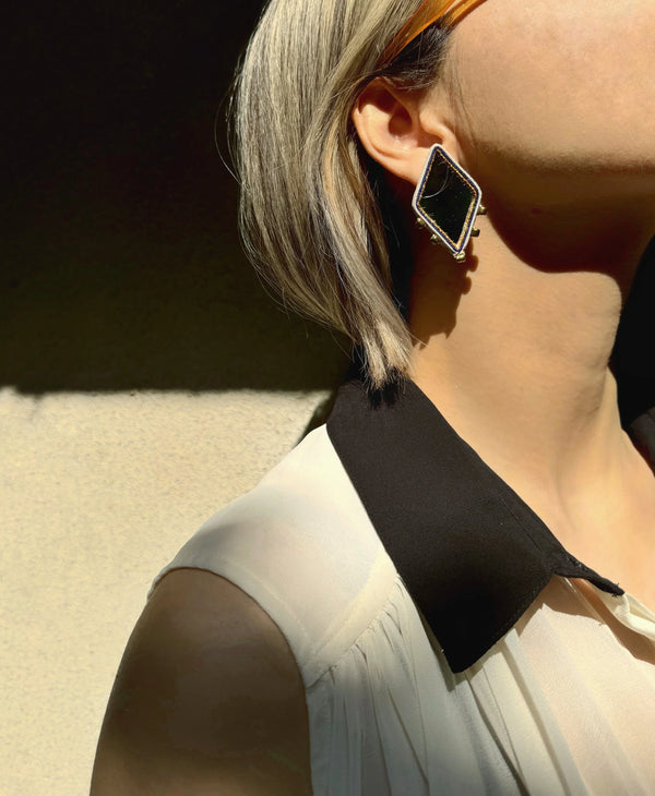 Diamond Shape Mirror Earring