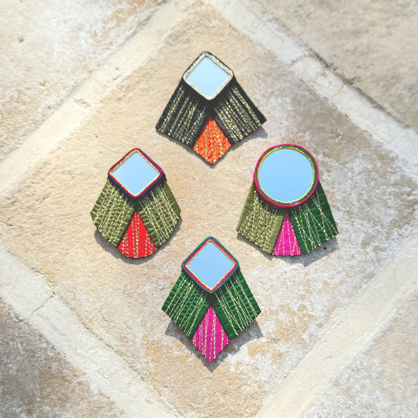 Diamond Jet Masouleh Brooch