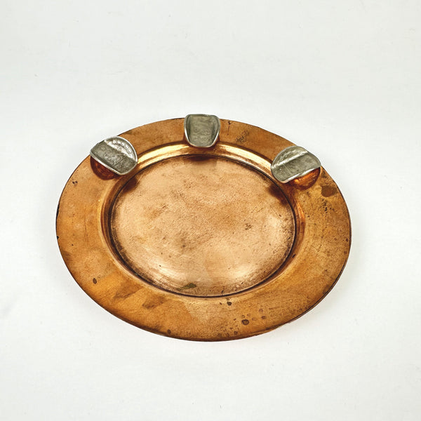 Copper Ashtray with Pahlavi Coin