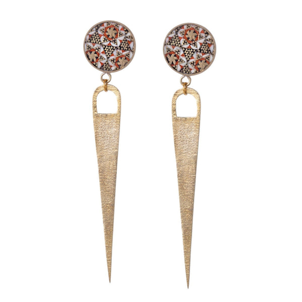 Septum-Khatam Brass Earring with gold finish