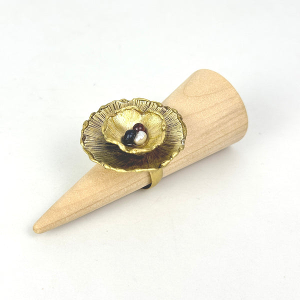 Pearl Brass Ring