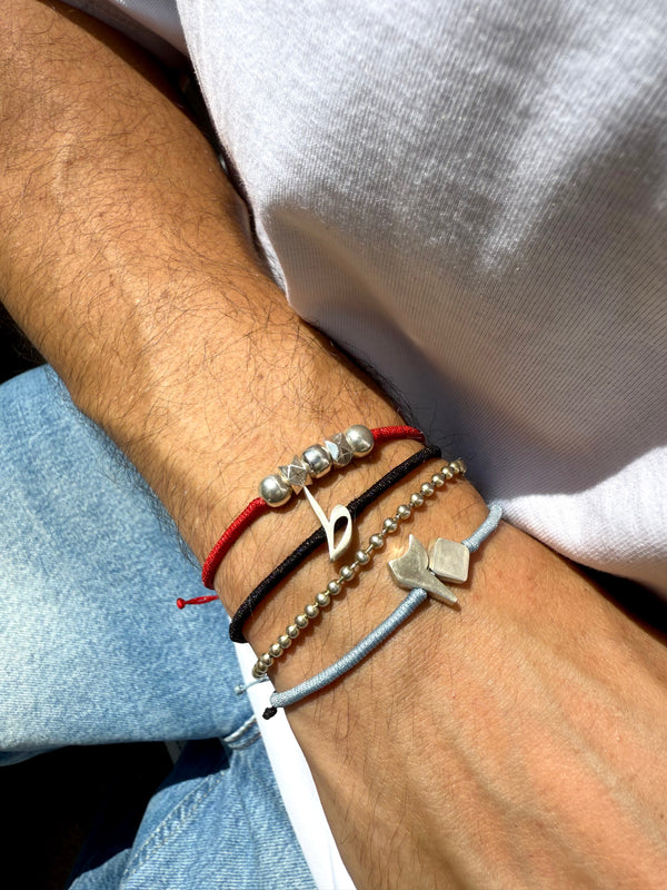 Silver Woven Adjustable Bracelets