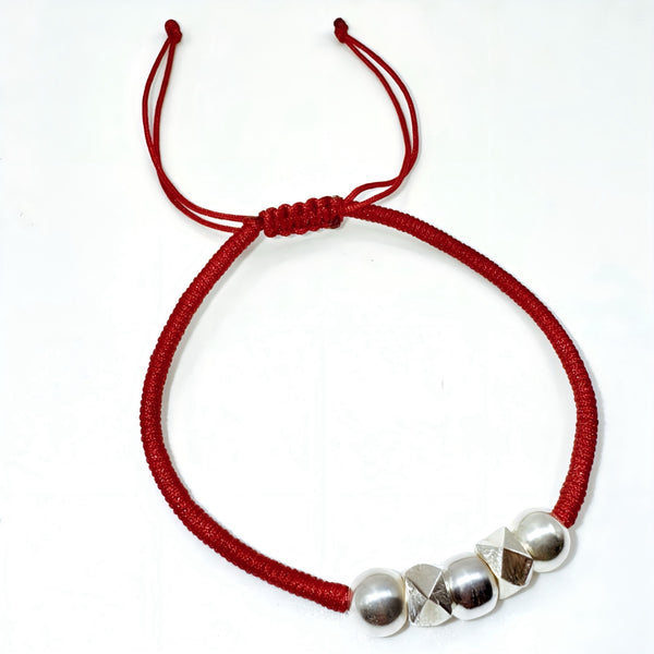 Silver Woven Adjustable Bracelets