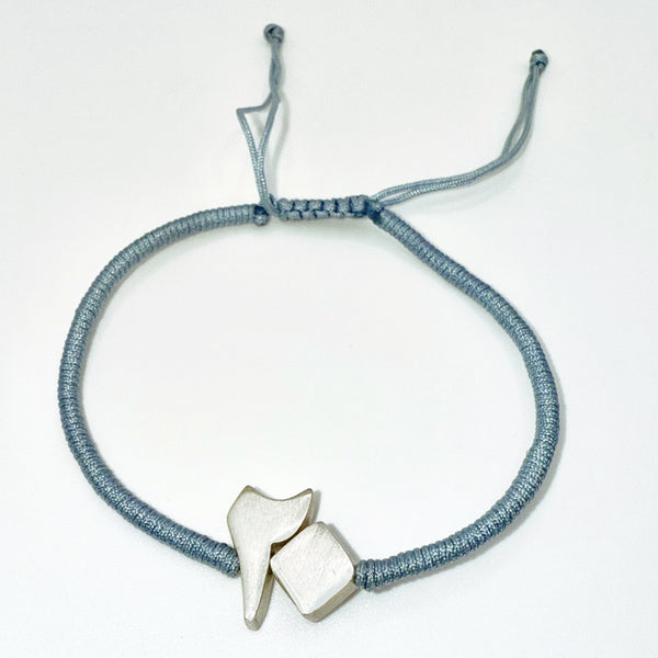 Silver Woven Adjustable Bracelets