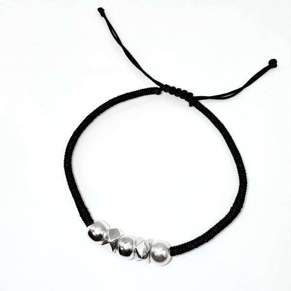 Silver Woven Adjustable Bracelets