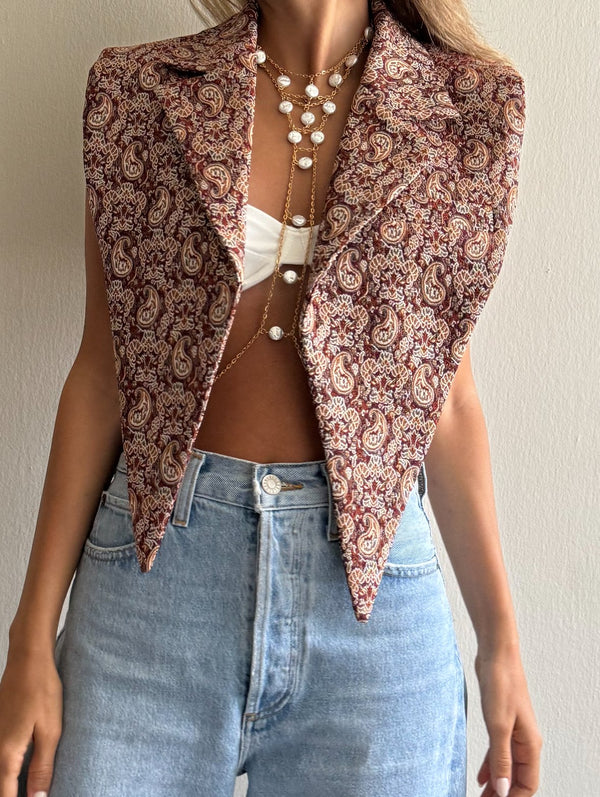 Paisley Collar Vest