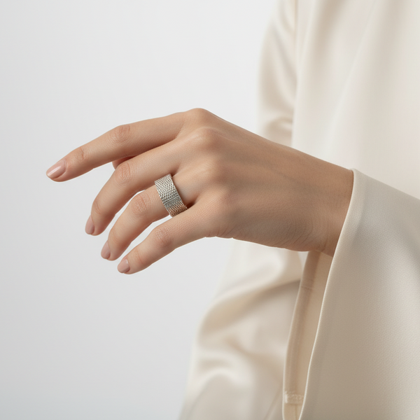 Silver Woven Ring