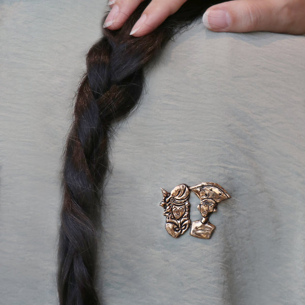 Darbari Handmade Bronze Brooch