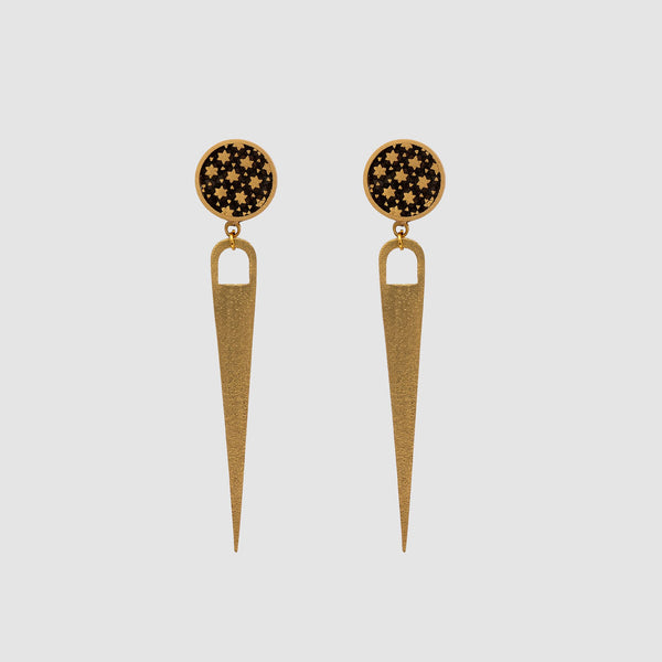 Septum-Khatam Brass Earring with gold finish