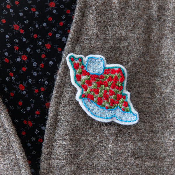 Land of Tulips Embroidered Brooch
